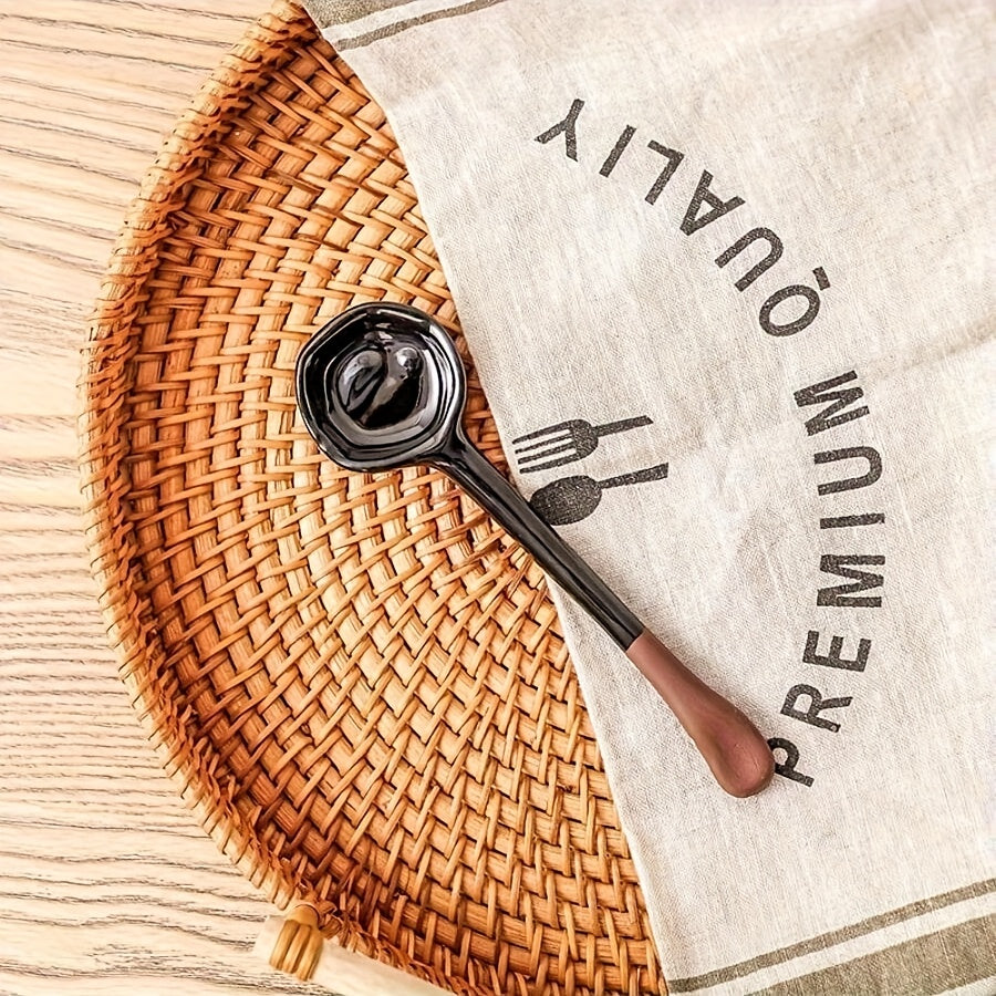 1pc or 4pcs Vintage European Ceramic Coffee Spoons