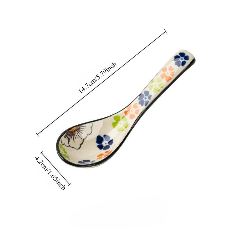 Ceramic Spoons - Heavy-Duty Heat-Resistant Soup Spoons Suitable for Noodles