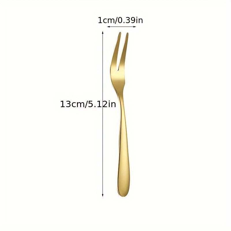 Set of 15 Stainless Steel Cocktail Forks, Ideal for Appetizers, Small Crab Dishes, And Desserts, Featuring a Carved Fruit Design, Perfect for Cheese, Olives, Salad, Escargot, And Charcuterie Boards, Suitable for Restaurant Use