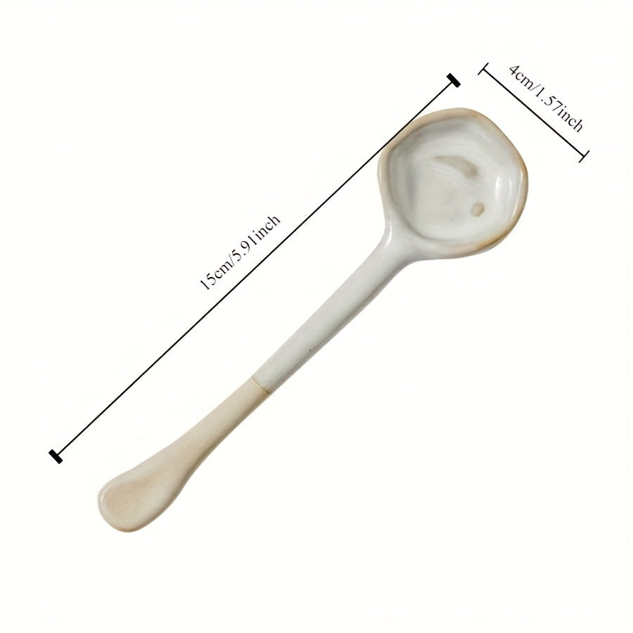 1pc or 4pcs Vintage European Ceramic Coffee Spoons