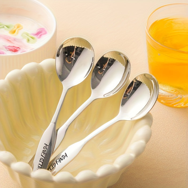 Personalized Custom Name\u002FText - Cute Animal Spoon - Heavy-Duty 316 Stainless Steel Soup