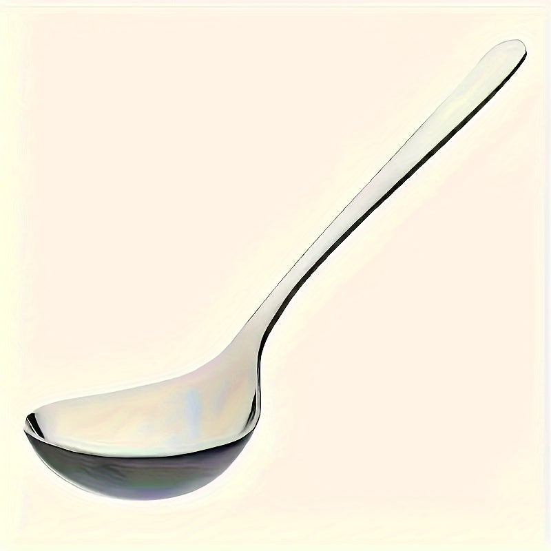 Durable Stainless Steel Soup Spoons with Long Handles Available in Sets of 4