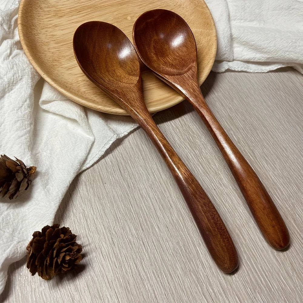 This Set of 2 Wooden Spoons Is Perfect for Stirring And Eating. Japanese Wooden Spoons for Soup