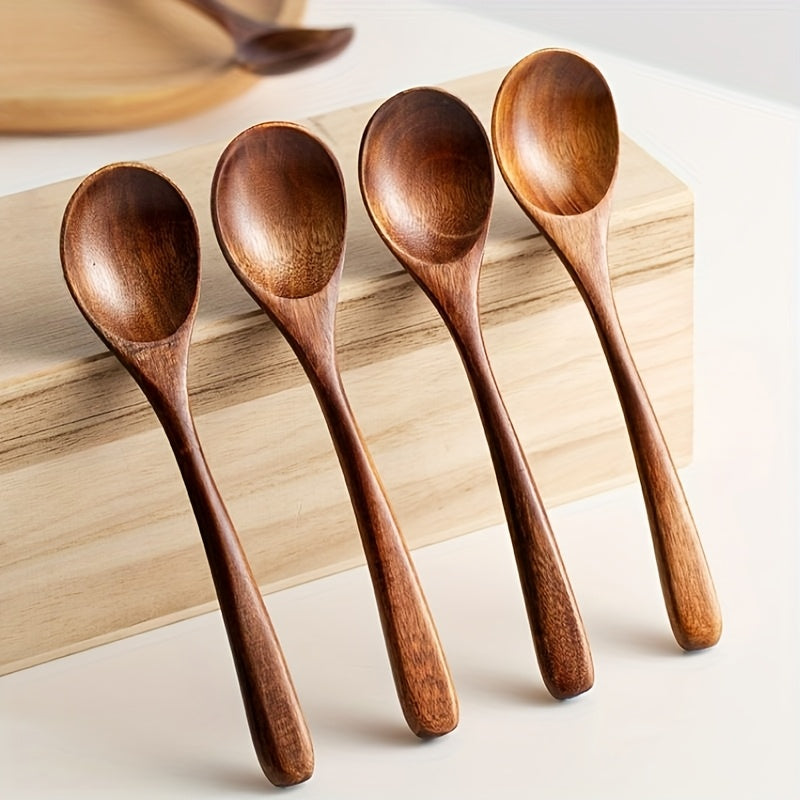 This Set of 2 Wooden Spoons Is Perfect for Stirring And Eating. Japanese Wooden Spoons for Soup