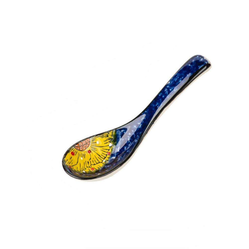Ceramic Spoons - Heavy-Duty Heat-Resistant Soup Spoons Suitable for Noodles