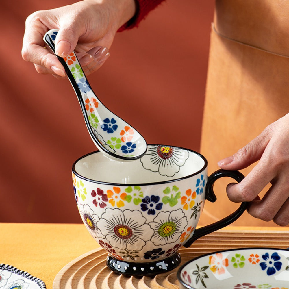 Ceramic Spoons - Heavy-Duty Heat-Resistant Soup Spoons Suitable for Noodles