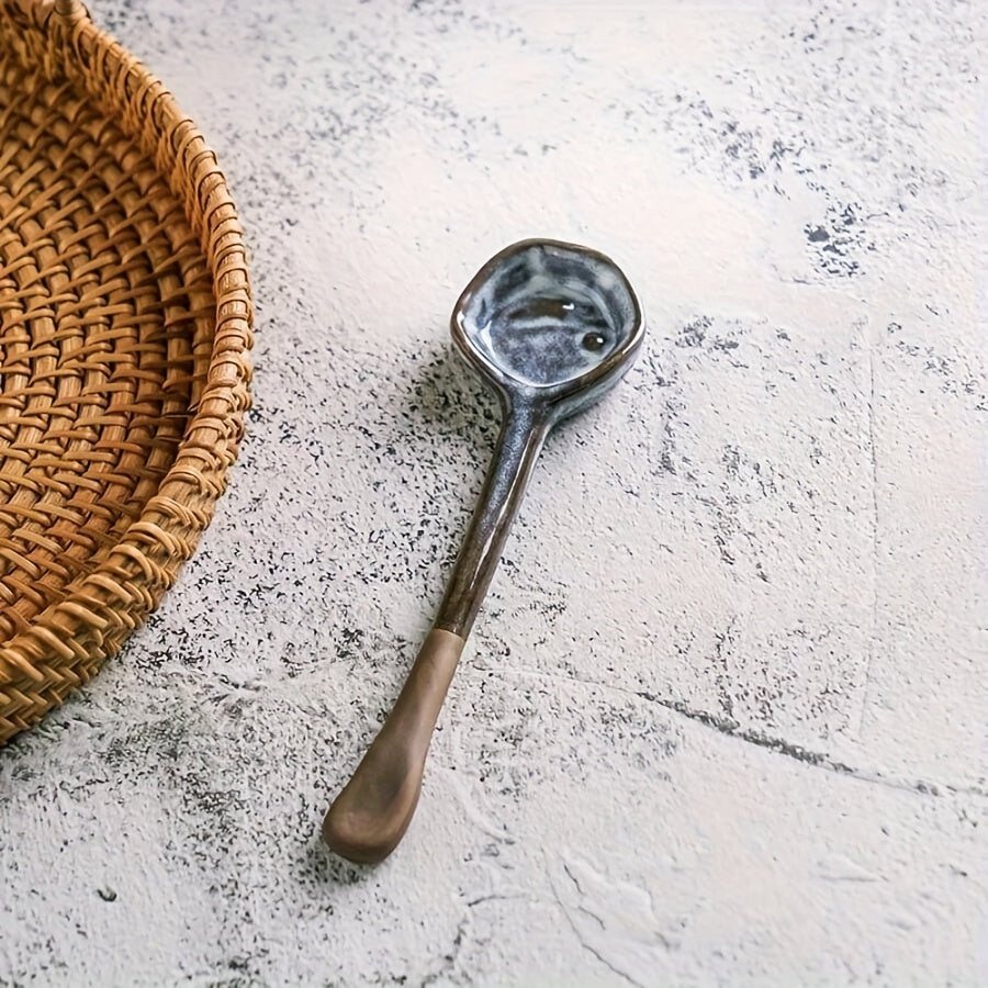 1pc or 4pcs Vintage European Ceramic Coffee Spoons