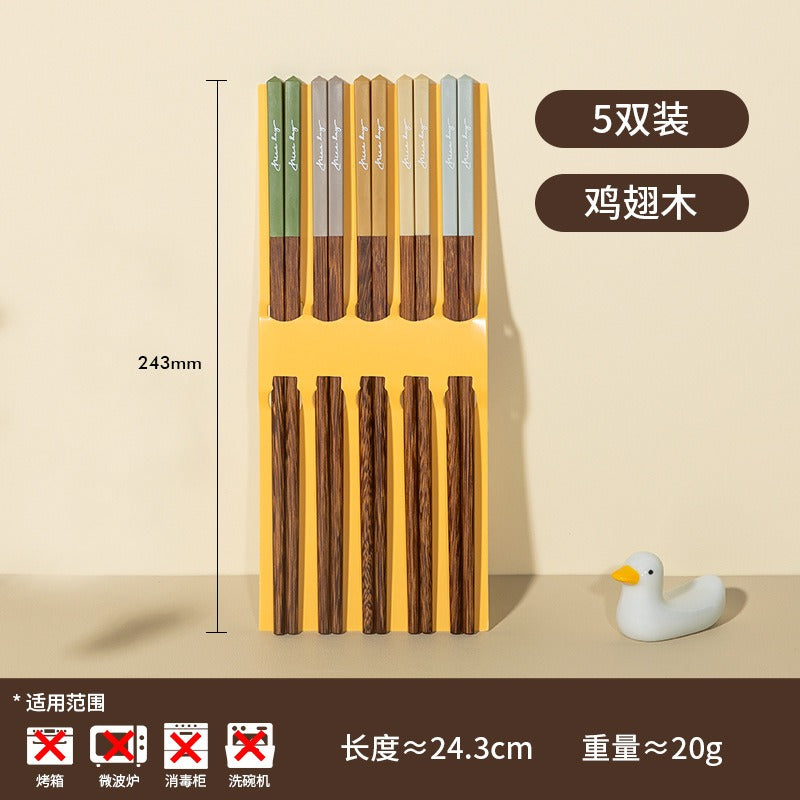 Wood Chopsticks Suitable for & Asian Cuisine - Wood Meal Chopsticks, Log Chopsticks for, Stir-Fries, Noodles & Ramen (Renewable Wood)