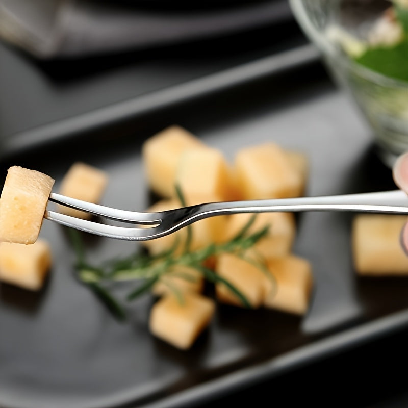 Cocktail Additions Forks 15pcs Stainless Steel Fruit Forks | Perfect for Parties, Weddings, Cocktails, Appetizers, Events