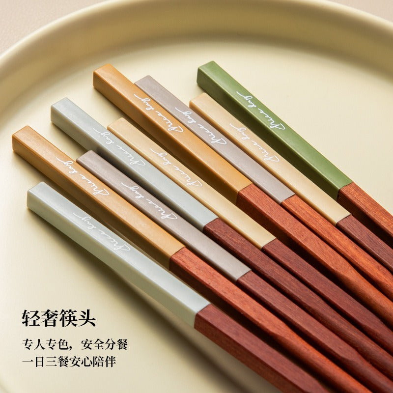 Wood Chopsticks Suitable for & Asian Cuisine - Wood Meal Chopsticks, Log Chopsticks for, Stir-Fries, Noodles & Ramen (Renewable Wood)