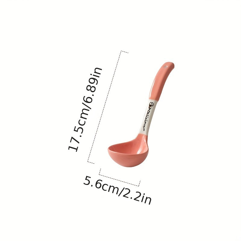 4pcs, Soup Spoon, Ceramic Soup Spoon, Cute Ceramic Soup Spoon
