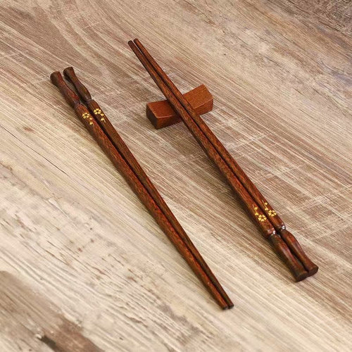 5-10 Pairs Natural Solid Wood Chopsticks | Household Square Head, Family Anti-Mildew and Non-Slip Log Chopsticks, Korean Internet Celebrities Wholesale
