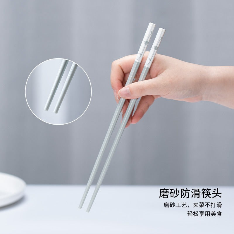 2024 New One-Person Alloy Chopsticks | Non-Slip, High-Temperature Resistant, Stainless Steel 304, Suitable for Couple Family Use