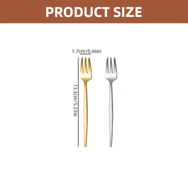 Kitchen Utensils 1\u002F4\u002F8\u002F12\u002F24pcs Stainless Steel Small Fruit Forks | Western-style Tableware Set for Home Kitchen, Restaurant, Hotel, Wedding, Christmas Gifts